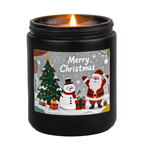 Wanameily Freesie Duftkerzen im Glas | Weihnachtskerzen mit 'Merry...