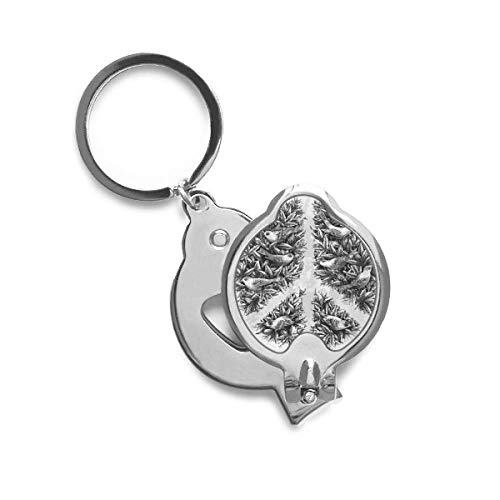 Symbole de la Paix Coupe-ongles Tondeuse de Précision Manucure Motif Pacifiste Anti-guerre