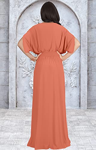 Image of KOH KOH Womens Long Sleeveless Halter Bridesmaid Wedding Guest Maxi Dress