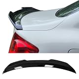 IKON MOTORSPORTS, Trunk Spoiler Compatible with 2009-2015 Infiniti G37 G25 Q40 Sedan 4-Door, PSM Style Gloss Black ABS Plastic Add-on Rear Trunk Lid Spoiler Wing Lip 1Piece