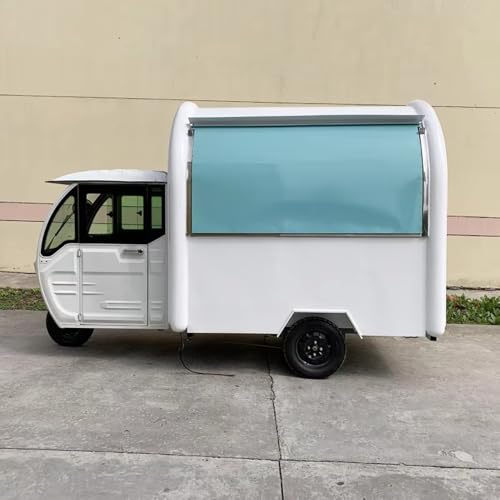 Street Food Mobile Trailer with Integrated Kitchen, Commercial Food Trailer for Hamburger Hot Dog BBQ and Coffee Sales