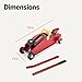 Amazon Basics Hydraulic Floor and Portable Car Jack, 2.2 Short Ton/ 2 Metric Ton/ 2 Tonne / 2000 kg Capacity, Slow Release, Red