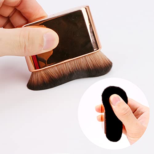 Self Tan Brush By Yoseng - Self Tanning Brush Applicator- Kabuki Brush For Body, Rose Gold Foundation Brush Makeup Brush For Fake Tan,Sunscreen Brush For Best Self Tanner For Face And Body #TOP3