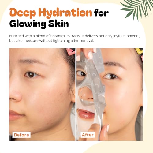 Epielle Character Face Mask Mystical Safari 6 Pack, Fun & Effective Korean Skin Care, Spa Party Favors, Mothers Day Gifts, Birthday Gifts for Women, Self Care Gifts