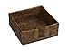 Caspari Rattan Cocktail Napkin Holder in Dark Natural Brown, 1 Each