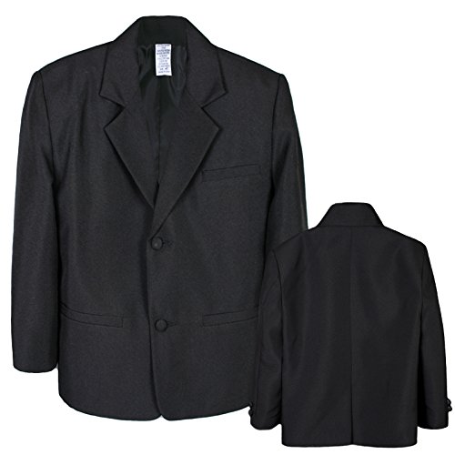 Image of Boy Infant Kid Teen Formal Wedding Party Church Blazer Black Jacket Coat sz S-20