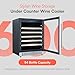 Cookology CWC600SS Freestanding Under Counter Fridge Cabinet 60cm Wine Cooler in Stainless Steel - 54 Bottle & 135 Litre Capacity - Sliding Shelves - Digital Temperature Control - Reversible Door