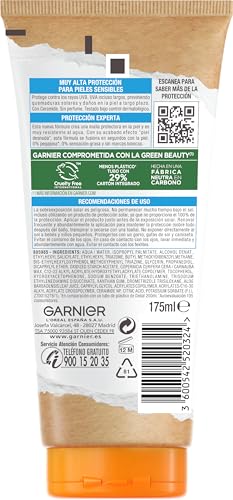 Garnier Delial Sensitive Advanced - Lait solaire pour peau claire, sensible et intolérante au soleil, IP50+, 175 ml