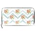 Produktbild Leder Zip Around Kartenhalter Geldbörse Clutch Bag Wallet Lange Clutch Tropical Flowers Sommer-Kartenhalter Organizer, Pu Leder Reißverschluss Geldbörse Für Männer Frauen