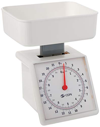 CDN SM2201 Mechanical Kitchen Food Scale, 22 Lb, White
