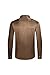 Damipow Men's Silk Satin Dress Shirts Long Sleeve Casual Button Down Shirt Party Prom Wedding Shirt,Brown Square,L