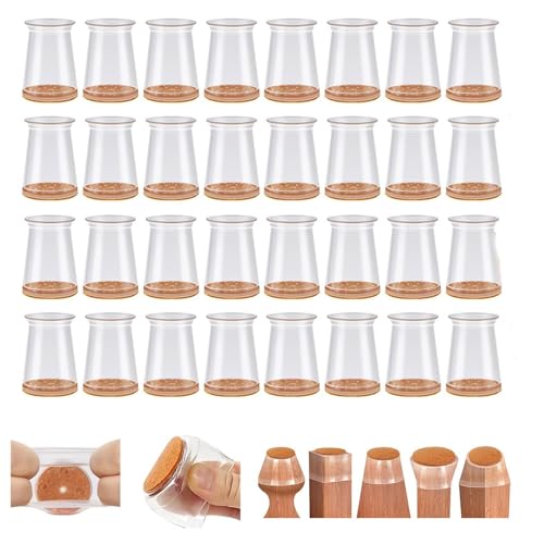 10 Best Chair Leg Pads for Wood Floors: Protection and Noise Reduction 7 Oxinome Chair Rubber Feet, Oxinome Chair Rubber Feet, Transparent Chair Leg Floor Protector – Prevent Scratches & Reduce Noise on Wood & Tile Floor (L 32pcs)