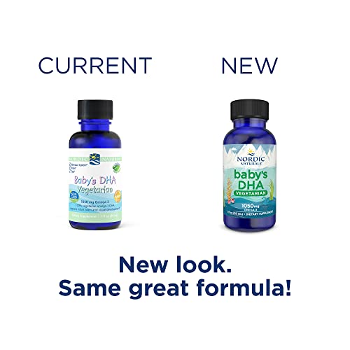 Nordic Naturals Baby’s Dha Vegetarian, Unflavored - 1050 Mg Plant-Based Omega-3-1 Oz - Supports Brain & Vision Development In Babies - Non-Gmo, Vegan - 15 Servings #TOP4