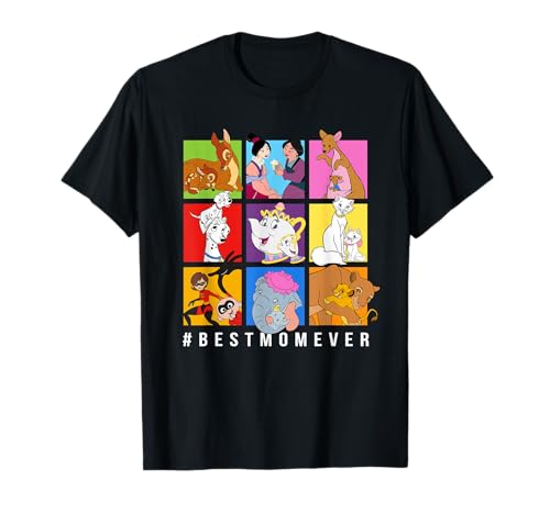 Disney Characters #BestMomEver Mothers Day T-Shirt Small