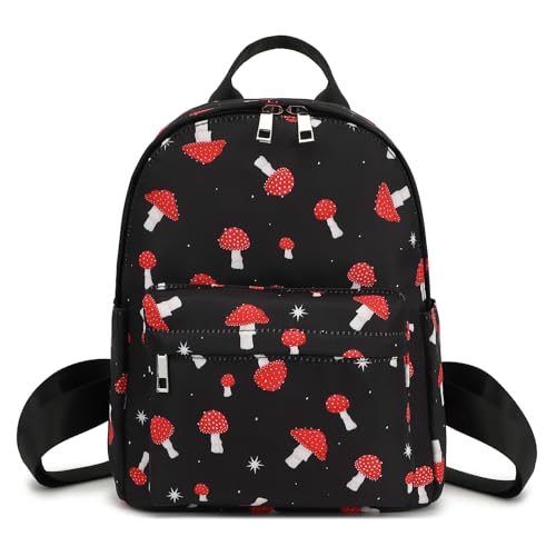 Mimfutu Mushroom Girls Mini Backpack, Small Backpacks Purse for Women Teens Kids School Travel