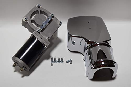 Kym Industries Eagle Series 600W 60:1 Tarp Motor for Dump Truck Tarp Systems. Chrome Cover and All Hardware Included. (Replaces Buyers Products Part# 5541065) 60 RPM - 12V - 33 Amp - 1 Year Warranty