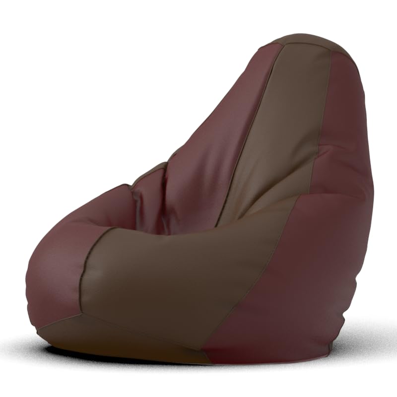 Image of Bean Bag Chair Cover | Size: 2XL | Color: Brown Maroon | Without Beans | Premium Leatherette Cover (CMF 3478)