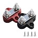 Heart Horse Bus Bar Terminal Block, Power Stud Battery Junction 1/4" Power Distribution for Truck RV Boat, Heavy Duty Stainless Steel (Red & Black Set)