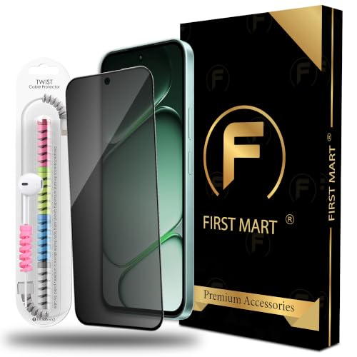 Image of FIRST MART Privacy Tempered Glass for OnePlus N6 With Cable Guard & Installation Kit | Anti-Spy 9H Screen Protector, Edge-to-Edge, Case-Friendly | Black