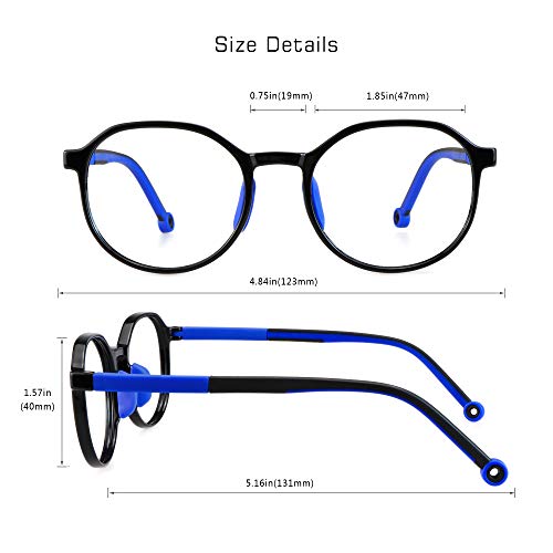 Image of VisionGlobal Blue Light Blocking Glasses for kids, Anti Eyestrain and Blurry, Computer Glasses, Anti Glare