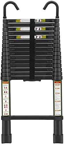 Telescopic Ladder, 20.34FT RIKADE Aluminum Telescoping Ladder with Non-Slip Feet and Stable Hook, Portable Extension Ladder for Household and Outdoor Working 330lb Capacity