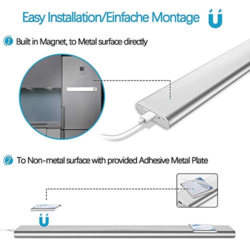 SOAIY 30cm Luce sottopensile con sensore movimento...