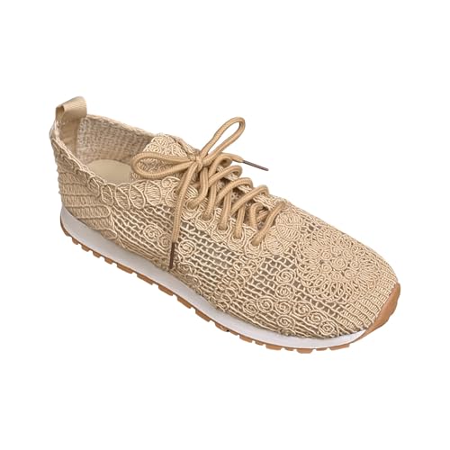 Women’s Fashion Knit Walking Sneakers Breathable Slip-On Running Shoes Casual Lightweight Gym Workout Walking Shoes