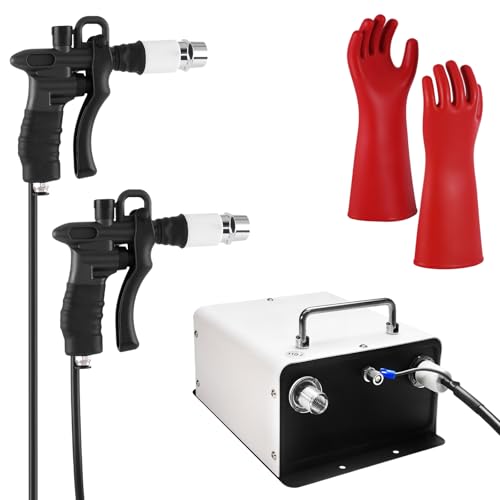 Saladulce Ionizing Air Gun 10KV Anti Static Gun for Painting Acrylic Electrostatic Elimination (with 2 air guns)