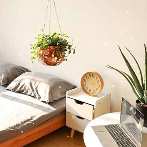 Nalfea PLANTER_ROSE Self Watering Disco Ball Planter - Rose Gold Disco Planter thumb #5