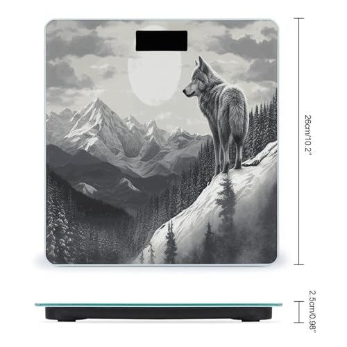 Balanza digital de baño con vidrio templado Snow Mountain miniatura 2