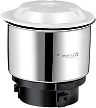 WONDER STAR Chutney Jar Compatible for Preethi Galaxy 3 Lock Mixer Grinder | Stainless Steel Jar with Food Grade Lid & ABS Base | Compatible with Preethi Galaxy, Galaxy Plus, Crystal & Philips Trilock