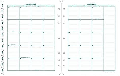 FranklinCovey - Original Planner | 2-Page Per Day - Ring-Bound (Monarch, Jan 2022 - Dec 2022)