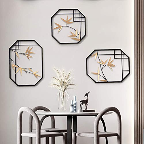 Erddcbb Creativity Metal Wall Decor Pane Bamboo Metal Wall Art Hollow-Carved Design Iron Wall Sculptures New Chinese Style Suitable For Living Room Bedroom Hotel Office #TOP3