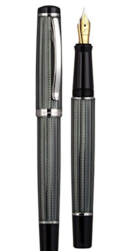 Xezo Incognito Fountain Pen, Extra Fine Nib. Zinc Green Color With Pure Platinum Plating. Handcrafted, Limited Edition, Serialized #TOP1