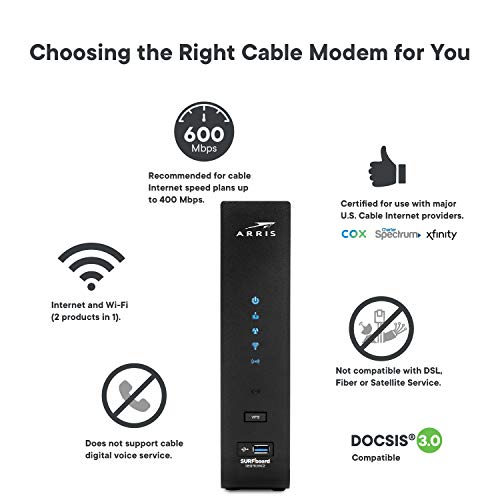Arris SBG7600AC2 Docsis 3.0 Cable Modem & Ac2350 Wi-Fi Router thumb #5