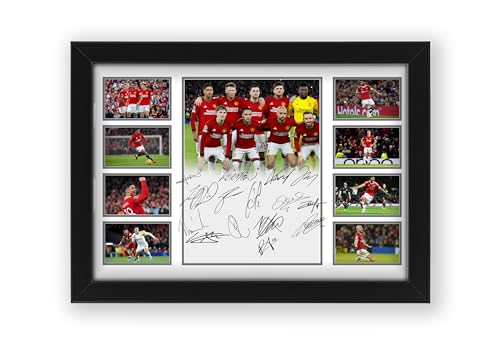 Manchester United Football Club Signed Poster Print - Limited Edition Autograph Fan Gift – Collectible Memorabilia Merchandise (Unframed A3 (30x40cm))