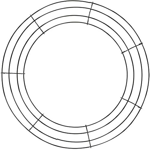 NSSTAR Wire Wreath Frame Wire Wreath Making Rings Black for New Year Valentines Decoration Cover