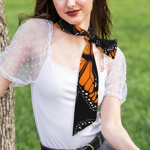beautiful monarch butterfly Pattern Women's Fashion Scarf Suitable as Scarves, hair scarves, headbands, headbands, handbands, Black, One Size4