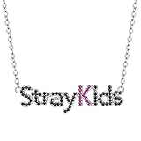 6UH8MB Stray Necklace 18K Gold Plated Cubic Zirconia Kpop Stray Merchandise for Skz Fans gift