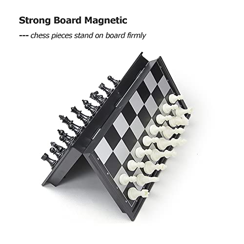 Zejlo ZJ-XQ-3IN1 Travel Chess Set 3 In 1-9.8 Inch Chess Checkers Backgammon Set Magnetic - Travel Board Games Portable Travel Games thumb #3