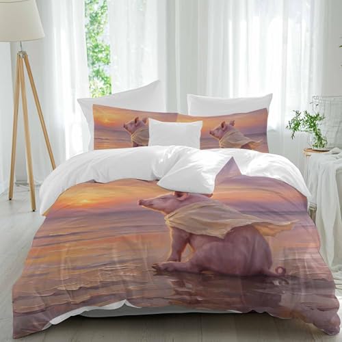 Litter Star Duvet Cover Queen Size 3 Piece Bedding Set,