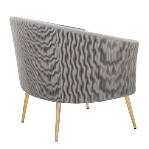 Sillón Plegable Terciopelo Plateado miniatura 3