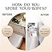 Day Moon™ - Toilet Paper Holder - Modern Roll Holder for Bathroom - 1 Pack - Wall Mount - with Storage, Polished Chrome