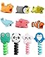 TPZORJX 10 Stück Kabelschutz,Tiere Kabel Kabelschutz,USB Ladekabel Schutz,Schutz für Datenkabel 2 in 1,Cute Animal Data Line Protector Bites Cable External Protector Anti-Fracture Prevents Breakage