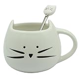 Tamaño de la taza: 3,9 x 2,9 x 3,14", 250-300 ml, peso: aproximadamente 415 gramos; Longitud de la cuchara: 14,5 cm, diámetro: 2.5 cm, peso: 30 gramos.