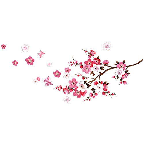 ANBER New Butterfly Cherry Blossom Flower Tree Branch Wall Decals Decor Kids Baby Stickers