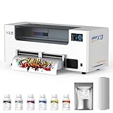 DSV A3+ Plus XP600 DTF-Drucker, automatische Reinigung und Weißtintenzirkulation, doppelte Druckgeschwindigkeit im Vergleich zum L1800, 5-Zoll-LED-Multifunktions-Touchscreen, Drucken mit nur einem Kli