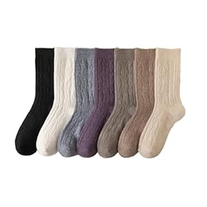 Wollen Damessokken Herfst En Winter Gewatteerd En Verdikt Anti-Pilling Hoge Rechte Pool Sokken Warm Zeven Paar