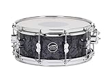 Snaredrum aus Ahorn, 14 x 35,6 cm, mit 3,0 mm dreifach geflanschten Ringen, Schwarz