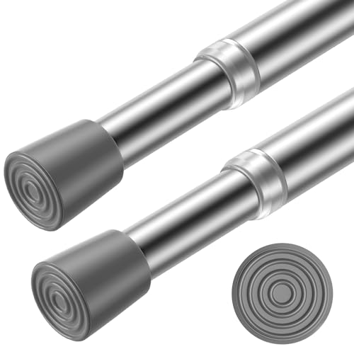 Image of AIZESI 2pcs Spring Tension Rods Adjustable 26 to 39 inch Tension Curtain Rod Small Tension Rod No Drilling Expandable Spring Loaded Curtain Tension Rod,Suitable for Doors and Windows 28 to 36 inch